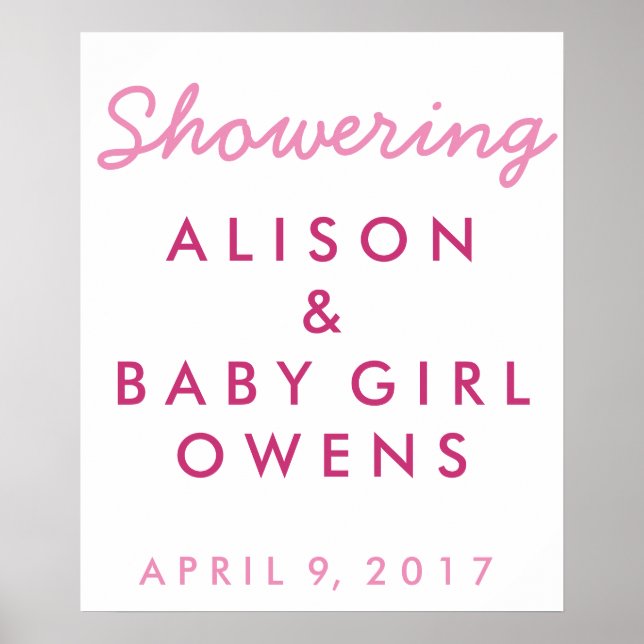 Baby Shower Welcome Poster (Front)