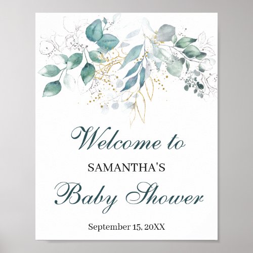 Baby Shower Welcome Poster Sign