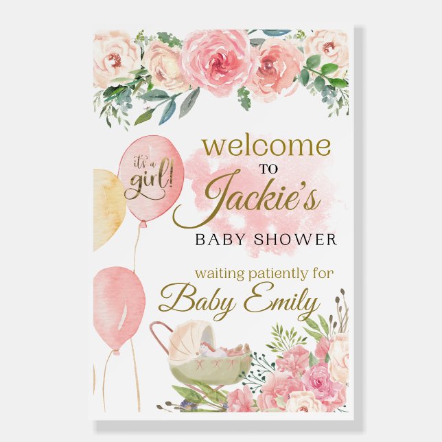 Baby Shower Welcome Sign (Front)