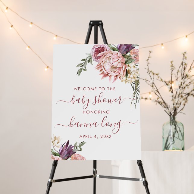 BABY SHOWER WELCOME SIGN (In Situ (Stand))