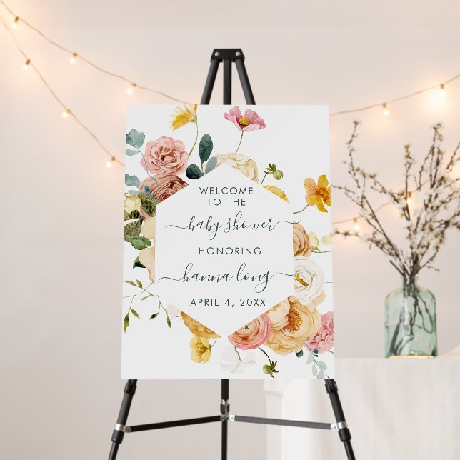 BABY SHOWER WELCOME SIGN (In Situ (Stand))