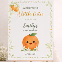 Baby Shower Welcome Sign A Little Cutie Foam Board