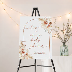 Baby Shower Welcome Sign Boho Baby Shower Floral