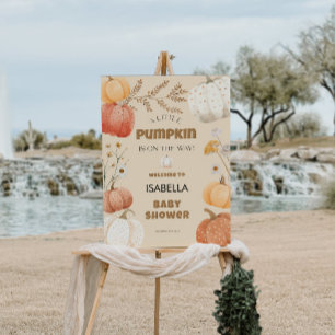 Baby Shower Welcome Sign Boho Pumpkin Fall 