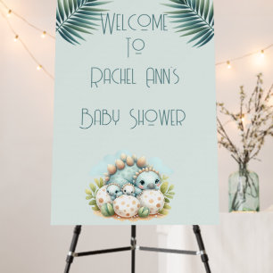 Baby Shower Welcome Sign Dinosaur Dino Mite
