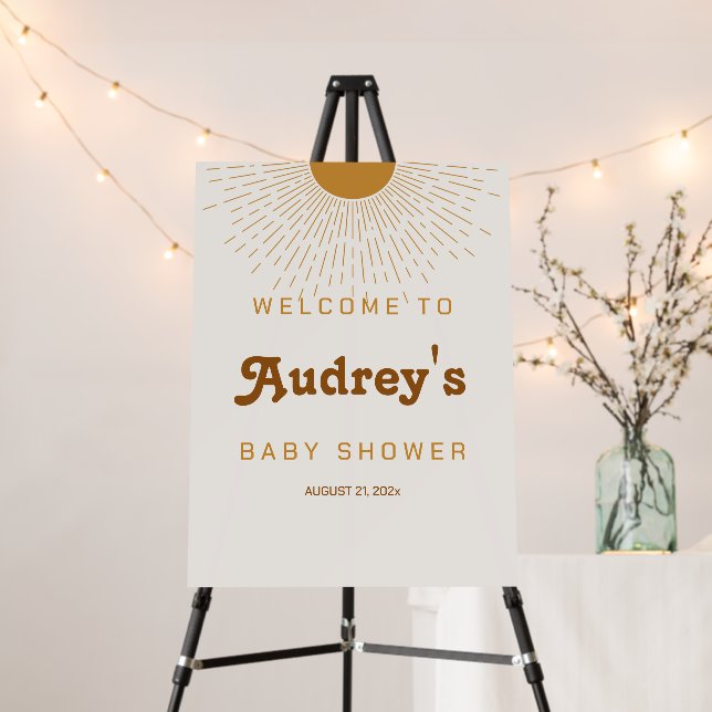 Baby Shower Welcome Sign Here Comes The Son (In Situ (Stand))