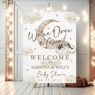 Baby Shower Welcome Sign Over The Moon Theme Custo