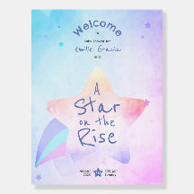 Baby Shower Welcome Sign | Rising Star Theme