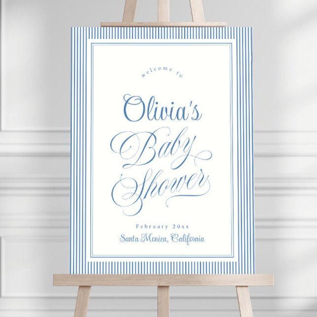 Baby Shower Welcome Sign Template, Modern Retro  (Creator Uploaded)