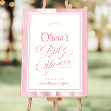 Baby Shower Welcome Sign Template, Modern Retro 