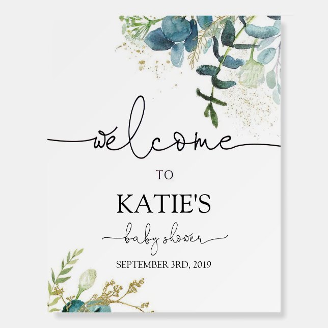 Baby Shower Welcome Sign, Welcome sign shower sigN (Front)