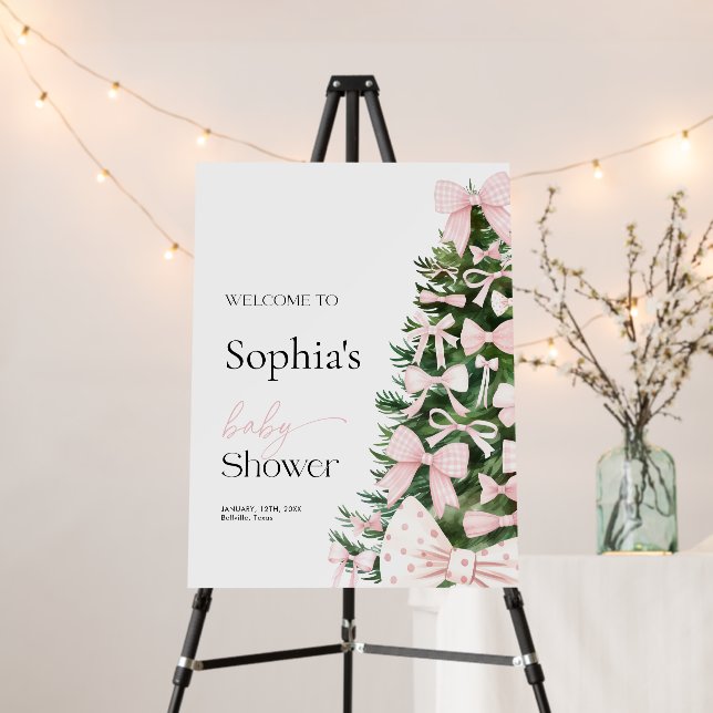 Baby Shower Welcome Sign Winter (In Situ (Stand))