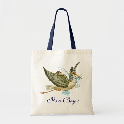 BABY SHOWER White Blue  Its a Boy Tote Bag