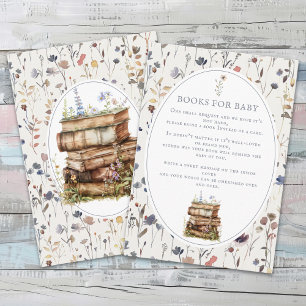 Baby Shower Wildflower, Bring a book for baby Enclosure Card
