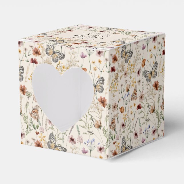 Baby Shower Wildflower Favor Boxes (Front Side)