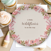 Baby Shower Wildflowers Pink Spring Pretty Sweet