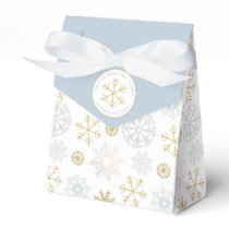 Baby Shower Winter Wonderland Snowflake Favor Box