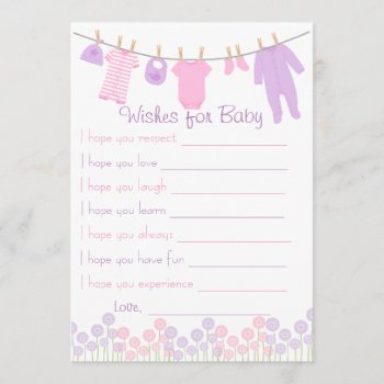 Baby Shower Wishes For Baby Game Invitation by LaBebbaDesigns at Zazzle