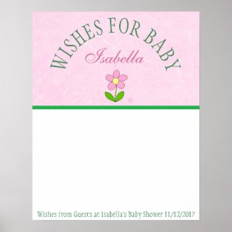 Baby Shower, Wishes for Baby Poster Keepsake