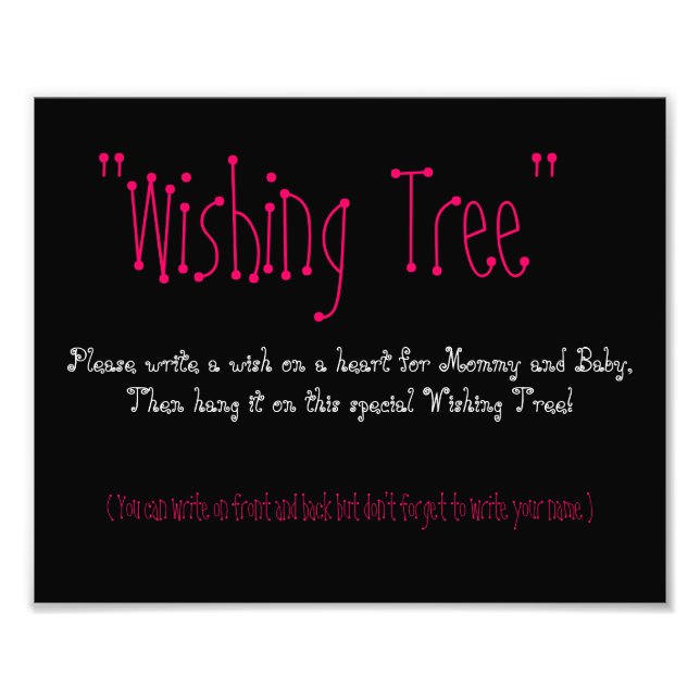 Baby Shower Wishing Tree Photo Print (Front)
