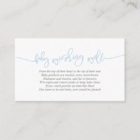 Baby Shower, Wishing Well, Creative Blue Script