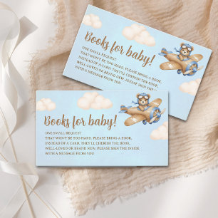 Baby Shower with Charming Teddy Bear Pilot Enclosure Card
