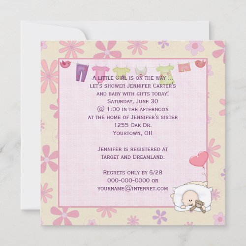 Baby Shower with daises Invitation
