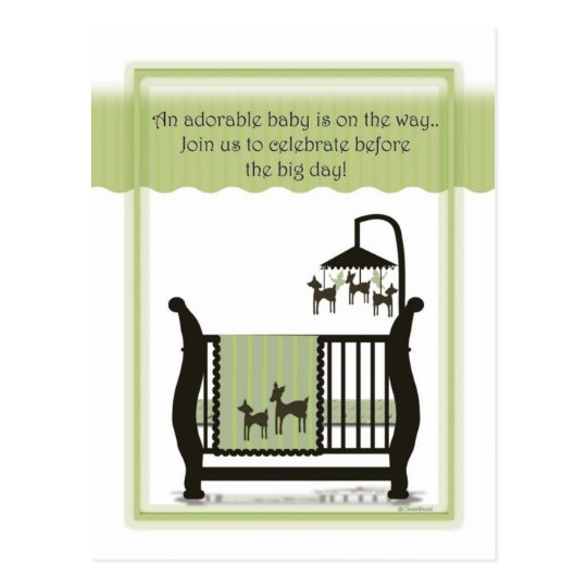 Baby Shower with Deer Invitation Postcard