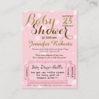 Baby Shower with Diaper Raffle Ticket Enclosure Card