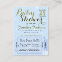 Baby Shower with Diaper Raffle Ticket Enclosure Card