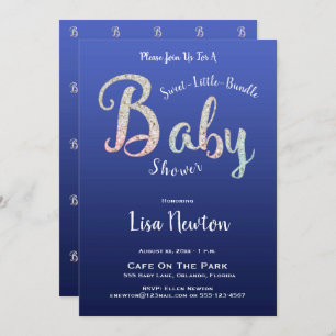 Baby Shower with Name and RSVP Invitation
