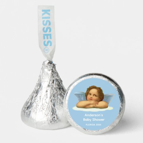 Baby Shower with Vintage Cherub Thank You Hersheys Kisses