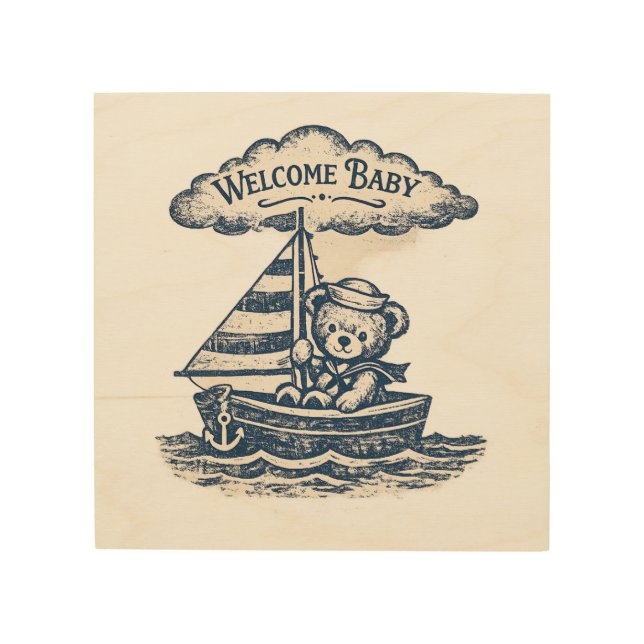 Baby Shower Wood Wall Art  (Front)