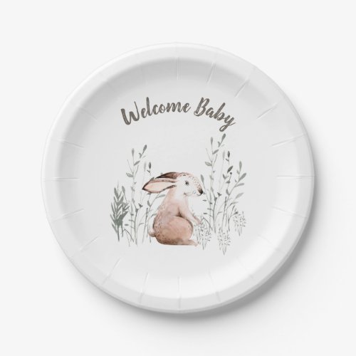 Baby Shower Woodland Animals Paper Plates