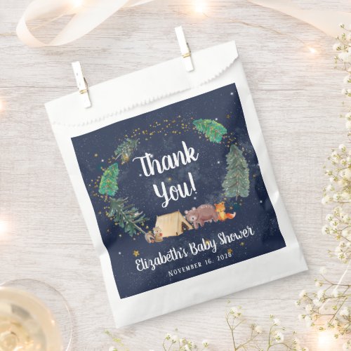 Baby Shower Woodland Animals Thank You Favor Bag