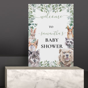 Baby Shower Woodland Forest Animals Welcome Foam Board