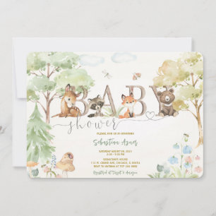 Baby Shower Woodland Invitations