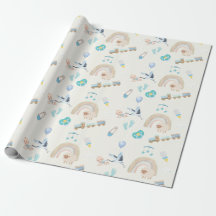 Baby Shower Wrapping Paper | Baby Boys