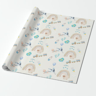Baby Shower Wrapping Paper | Baby Boys