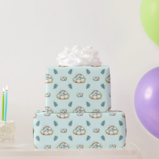 Baby Shower Wrapping Paper Baby Dinosaur Pattern