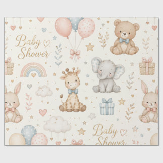 Baby Shower Wrapping Paper Elegant Baby Cut Gift