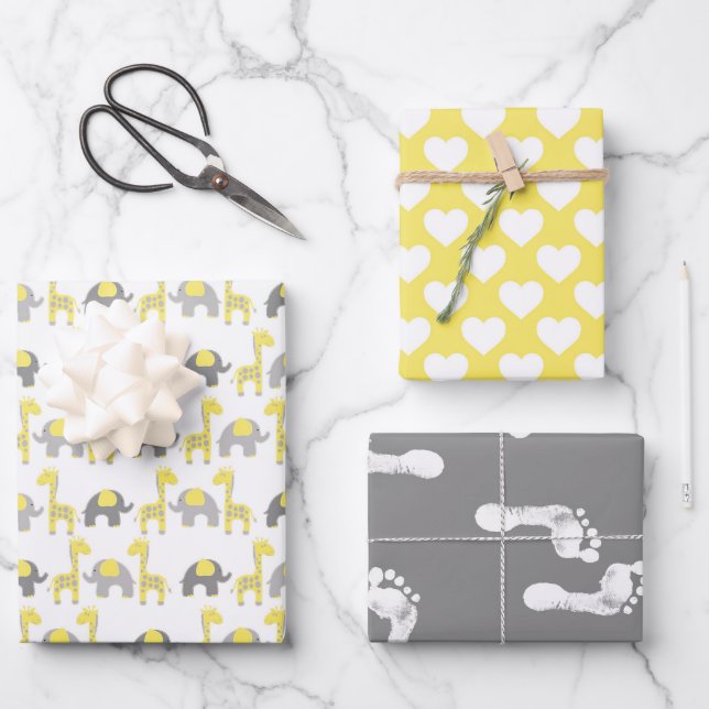 Baby Shower Wrapping Paper Sheets (Front)