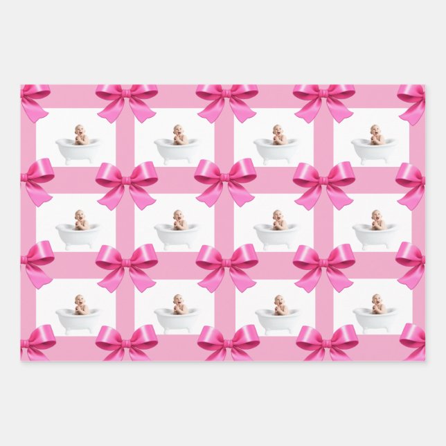 Baby Shower Wrapping Paper Sheets, Matte 19" x 29" (Front)