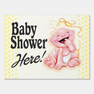 Baby shower yard sign