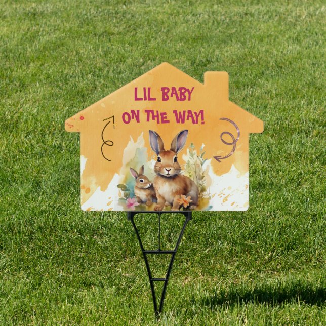 Baby Shower Yard Sign - Baby on the Way (Insitu)