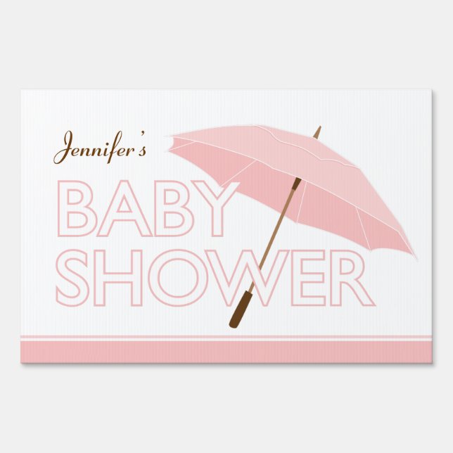 Baby Shower yard sign, pink Yard Sign (Front)
