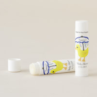 Baby Shower Yellow Ducky Umbrella Lip Balm