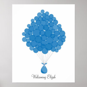 Baby Signature Balloons - Blue Poster