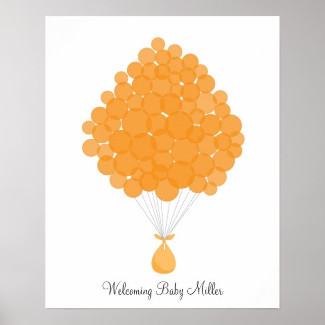 Baby Signature Balloons - Orange Poster (Front)