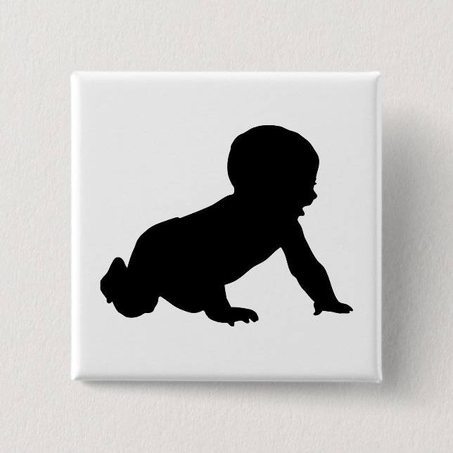 Baby Silhouette Pinback Button (Front)